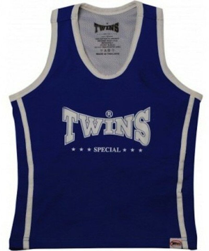 Twins Special Twins Special Ladies Tank Top incl Sports Bra TSB-3 Blue White