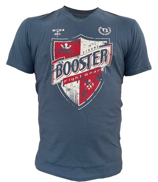 Booster Fightgear Booster V Neck Shield Vechtsport T Shirt Blauw