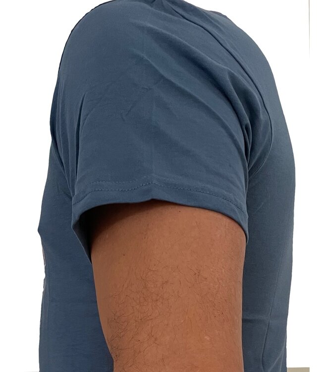 Booster V Neck Shield Vechtsport T Shirt Blauw