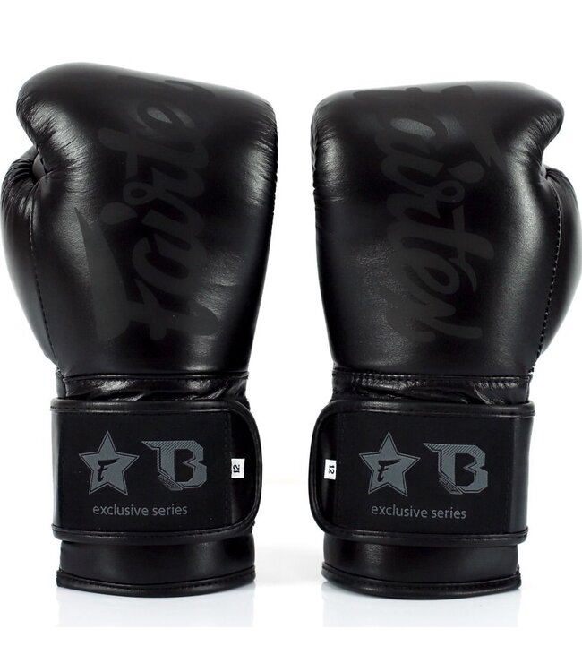Fairtex x Booster FXB Boxing Gloves Black/Black - Muay Thai & Kickboxing