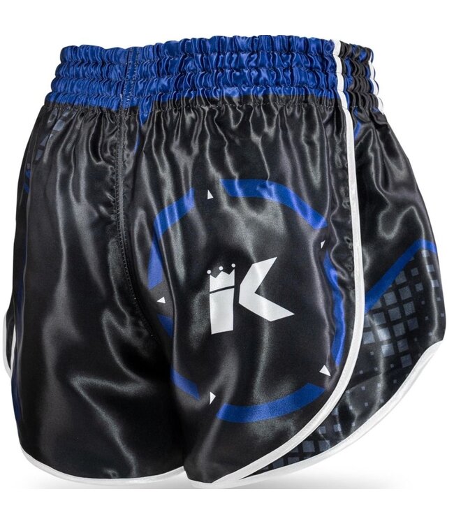 King Stormking 3 Muay Thai Kickboks Broekje Zwart Blauw