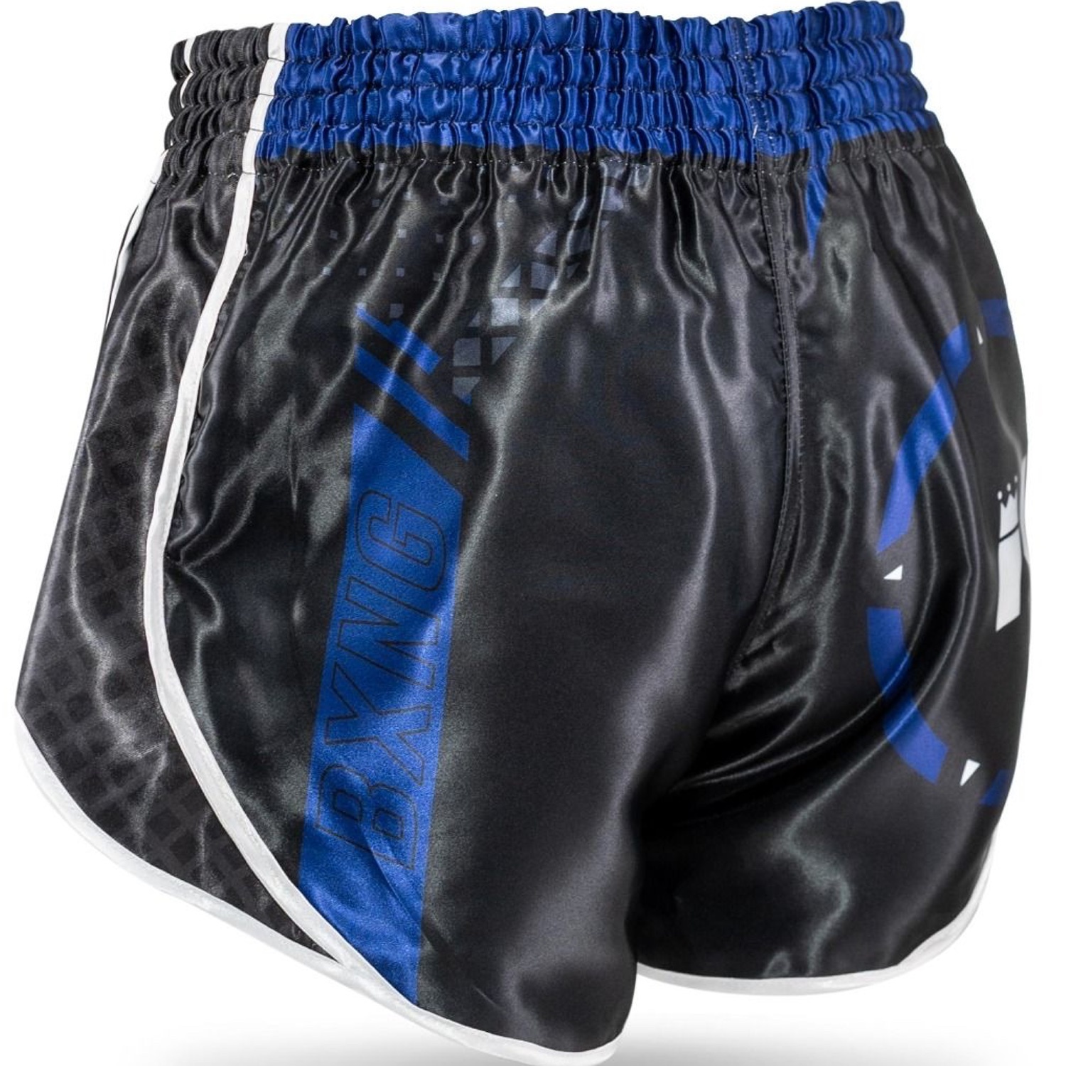 Blue Plaid Tartan Muay Thai Boxing Shorts main image 1