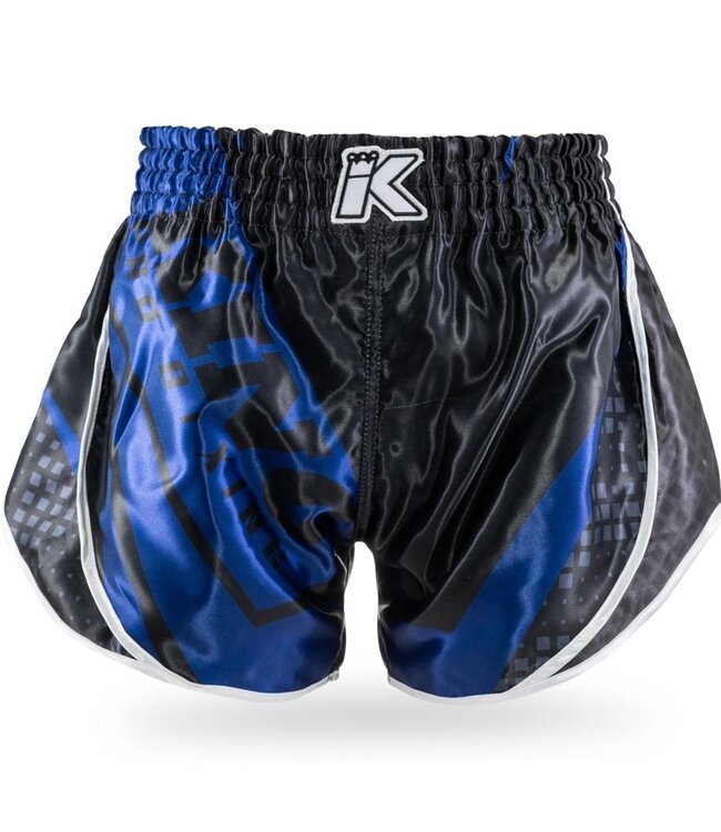 King Stormking 3 Muay Thai Kickboxen Shorts Schwarz Blau