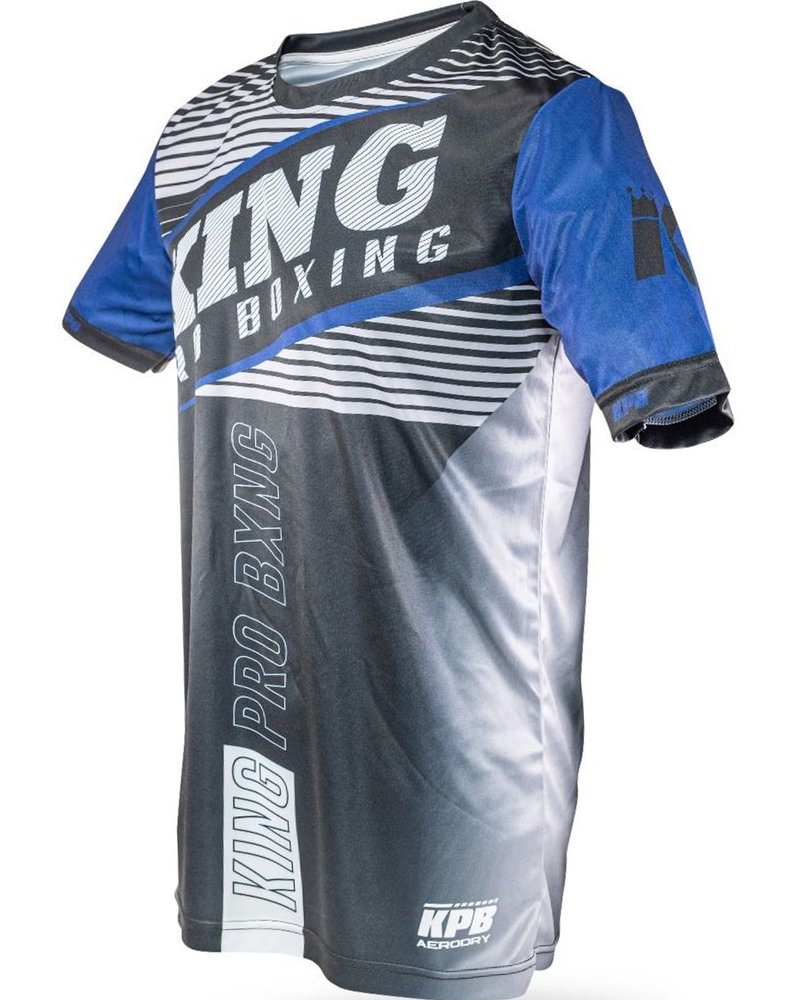 King Pro Boxing King Pro Boxing KPB Stormking 3 Dry T-Shirt Zwart Blauw