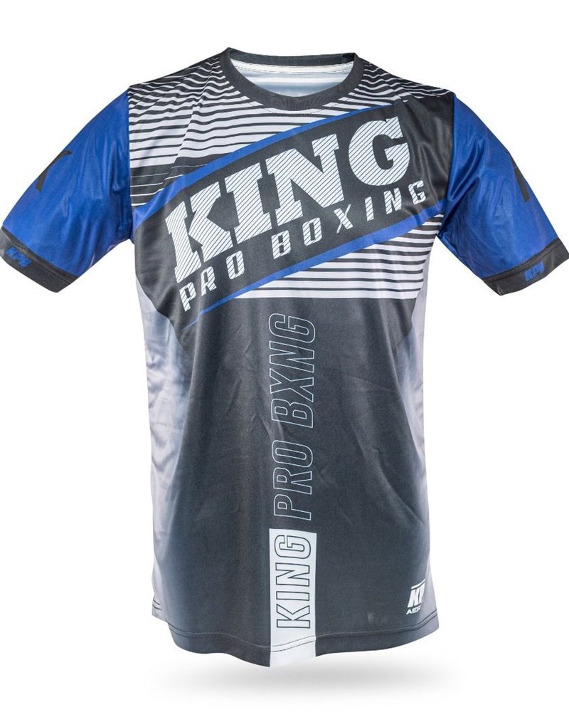 King Pro Boxing King Pro Boxing KPB Stormking 3 Aero Dry T-Shirt Black Blue