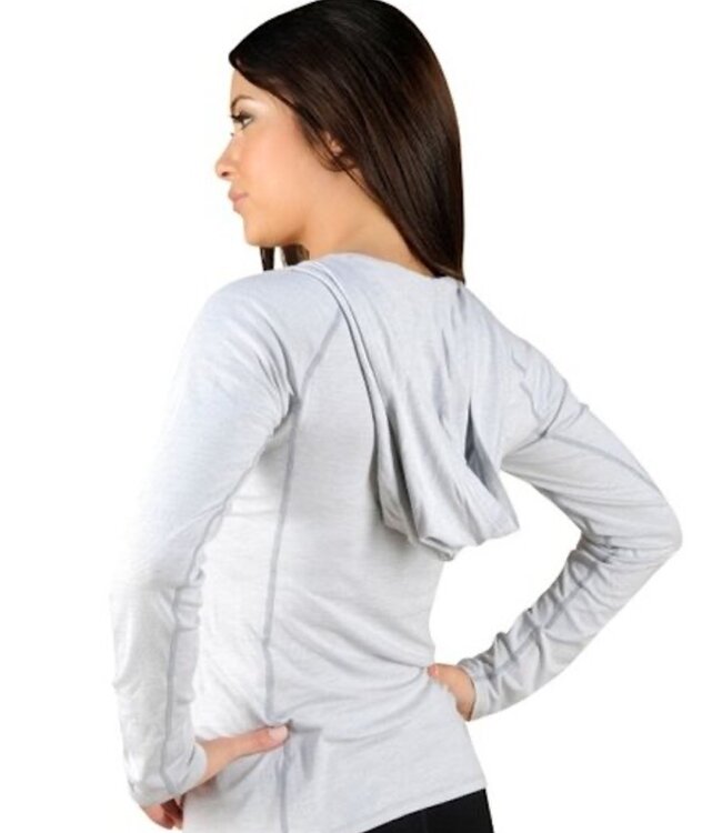 Tenacity Women's Henley Hoodie White