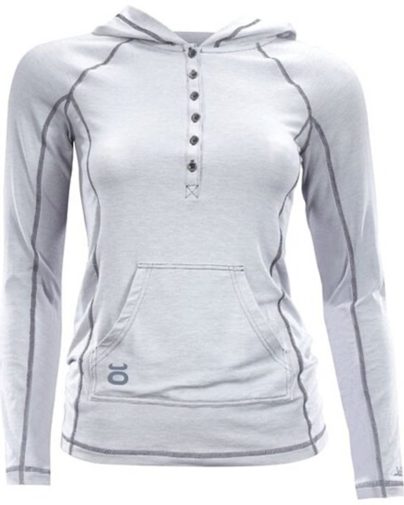 Tenacity Tenacity Damen Henley Hoodie Weiß