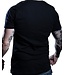 TapouT Black Line Stiches T-Shirt V-Ausschnitt Baumwolle Schwarz