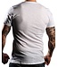 TapouT White Line Stiches Cotton V-neck T-Shirt White
