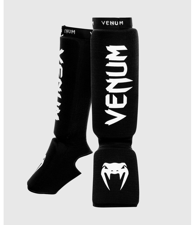 Venum Kontact Shin Guards Black White Venum Fightstore