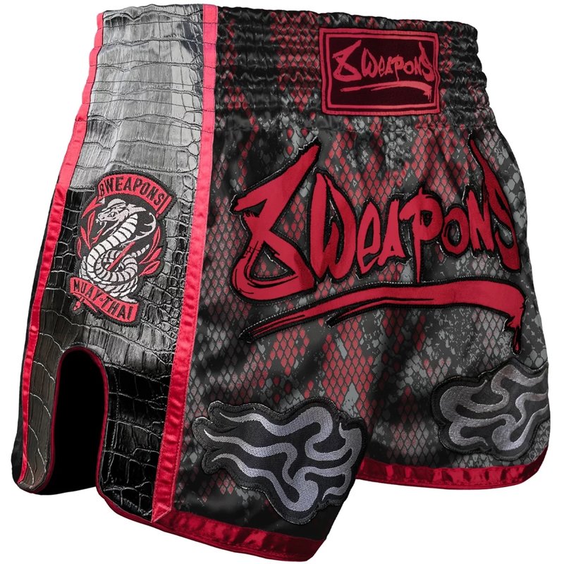 8 Weapons 8 WEAPONS Muay Thai Shorts Snake Red