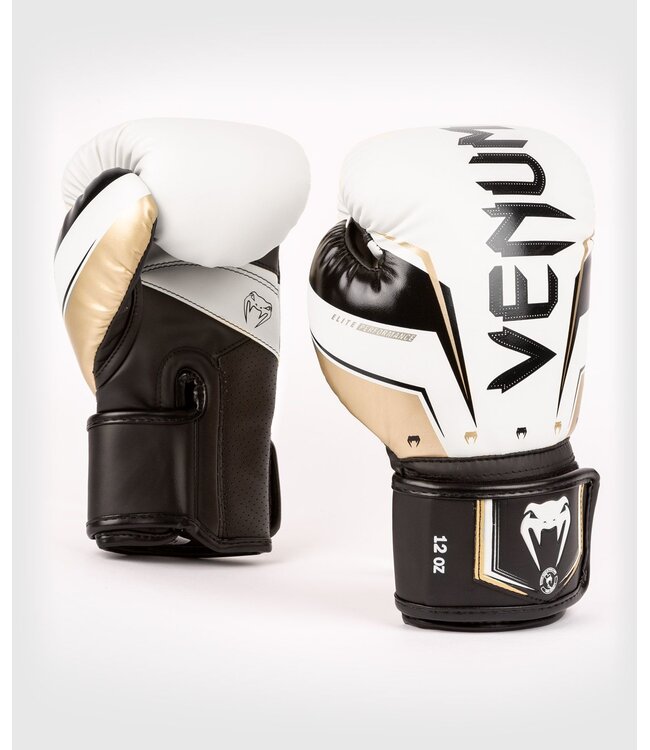 Venum Venum Elite Evo Kickboxing Boxhandschuhe Weiß Gold