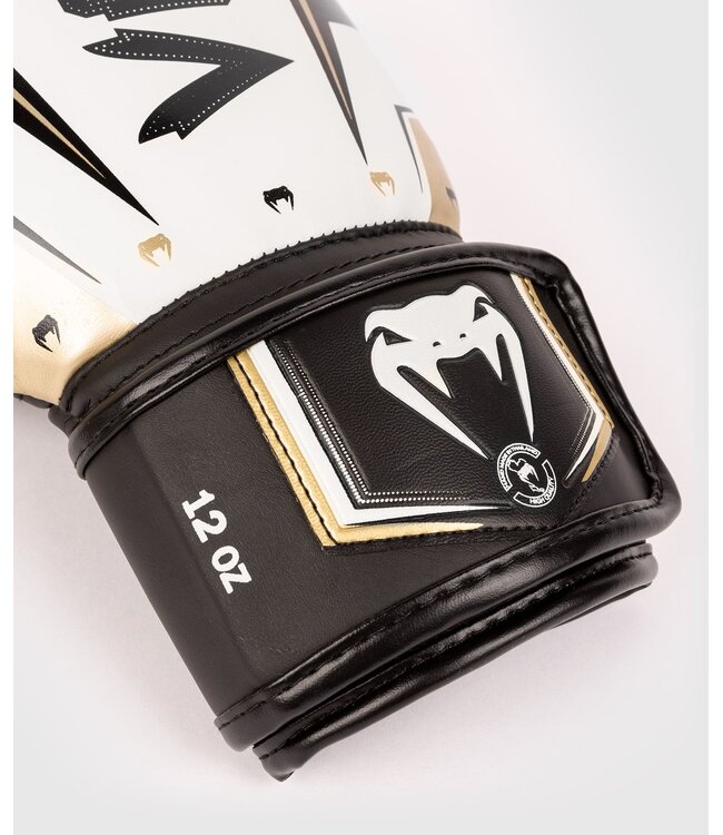 Venum Elite Evo Kickboxing Boxhandschuhe Weiß Gold