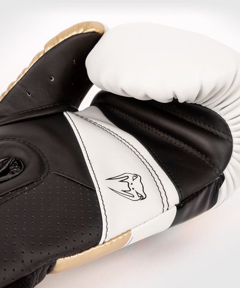 Venum Venum Elite Evo Kickboxing Boxhandschuhe Weiß Gold