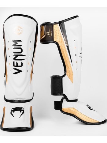 Venum Venum Elite Evo Kickboxing Shin Guards White Gold