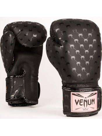 Venum Venum Impact Monogram Boxing Gloves Black Pink Gold