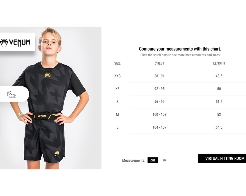 Venum Venum Razor Fightshorts Kids Black Gold