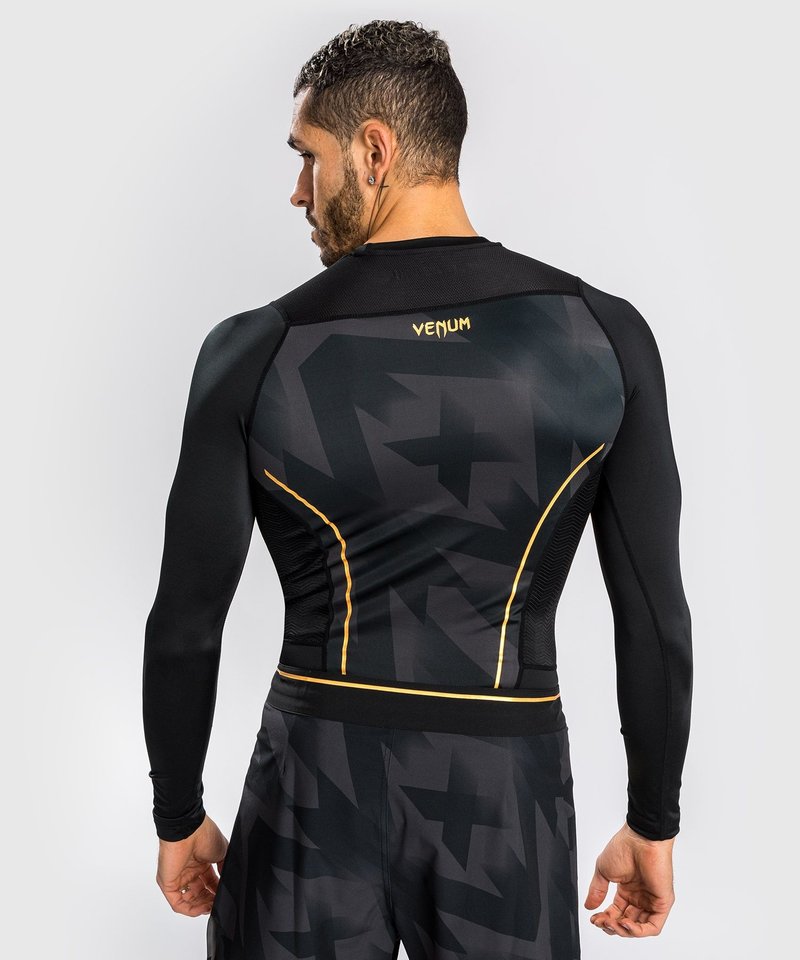 Venum Venum Razor Rash Guard Langarm Schwarz Gold