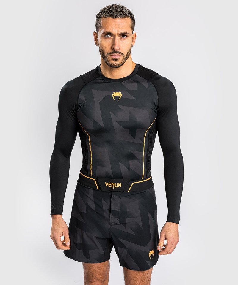 Venum Venum Razor Rash Guard Langarm Schwarz Gold