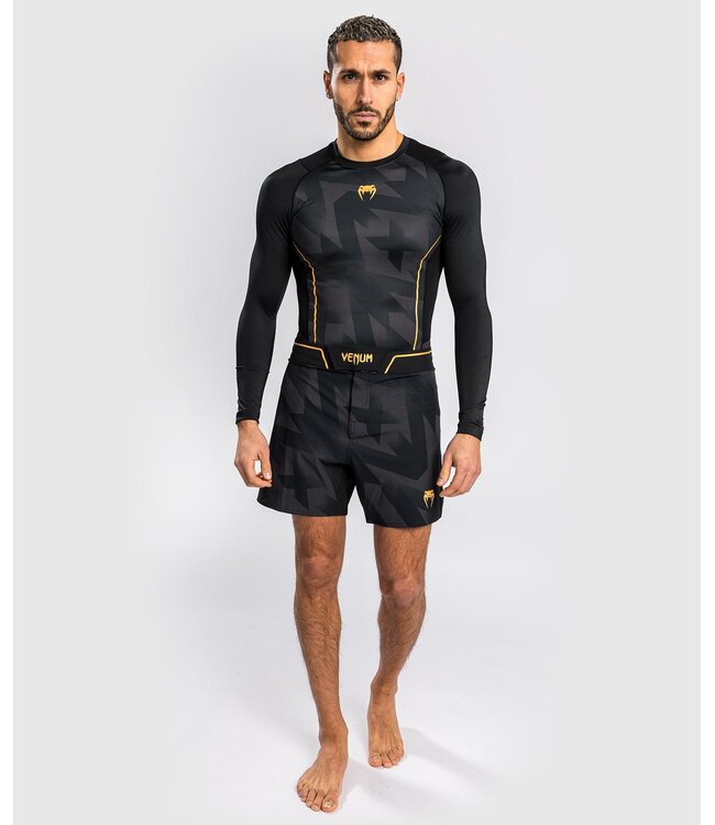 Venum Razor Rash Guard Long Sleeves Black Gold