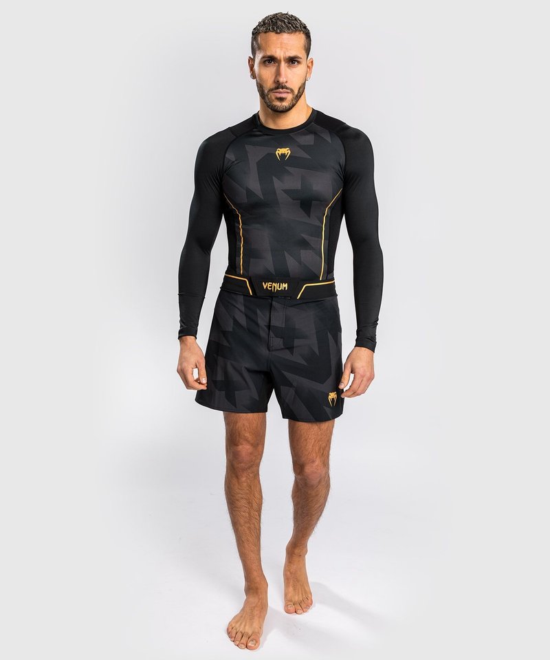 Venum Venum Razor Rash Guard Langarm Schwarz Gold