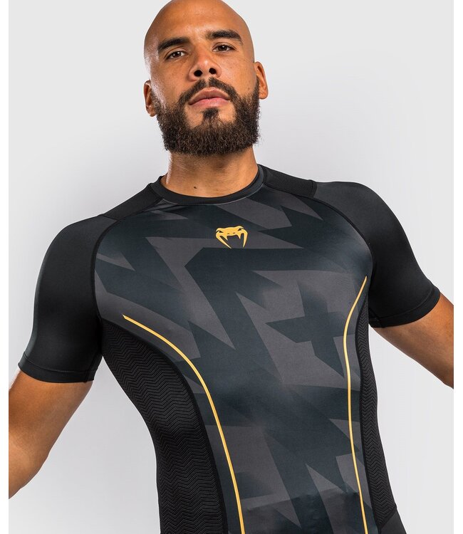 Venum Razor Rash Guard Korte Mouwen Zwart Goud