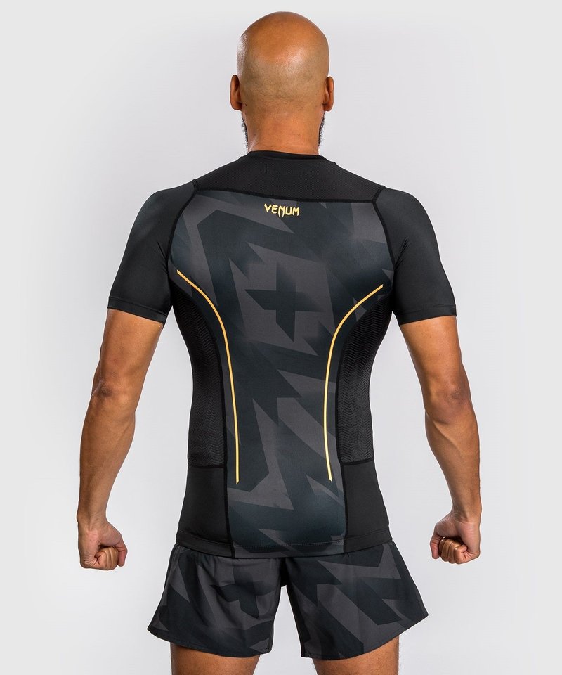 Venum Venum Razor Rash Guard Korte Mouwen Zwart Goud