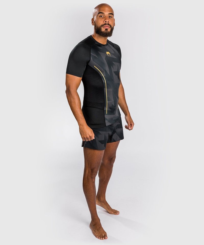 Venum Venum Razor Rash Guard Korte Mouwen Zwart Goud