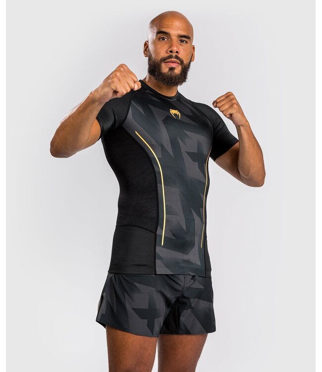 Venum Razor Rash Guard Short Sleeves Black Gold
