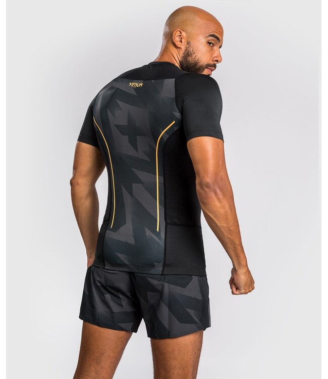 Venum Razor Rash Guard Short Sleeves Black Gold