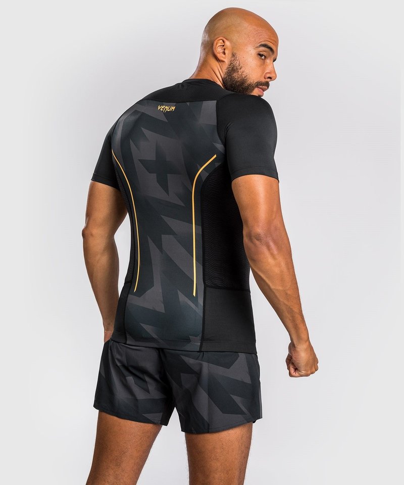 Venum Venum Razor Rash Guard Korte Mouwen Zwart Goud