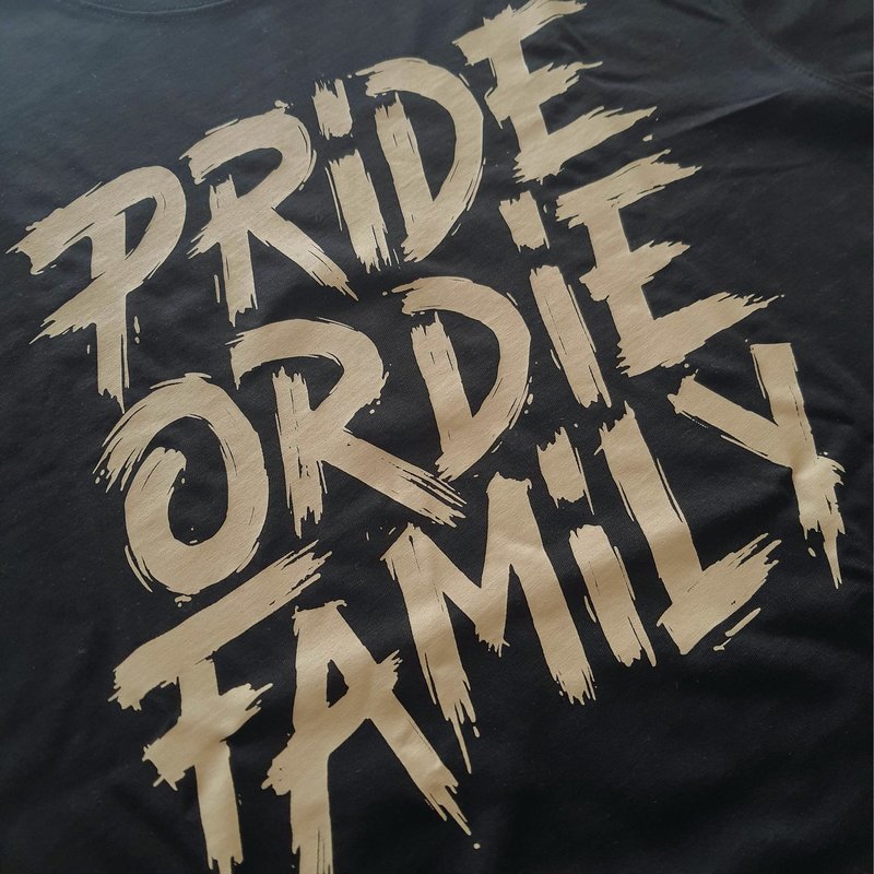 Pride or Die PRiDE or DiE FAMILY V.2 T Shirt  Schwarz