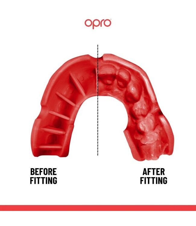 OPRO UFC Silver Mouth Guard Black Red Kids to 10 years