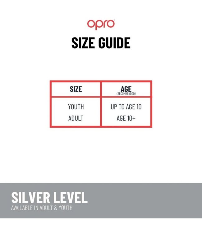 OPRO UFC Zilver Mondbeschermer Zwart Rood Jeugd tot 10 jaar