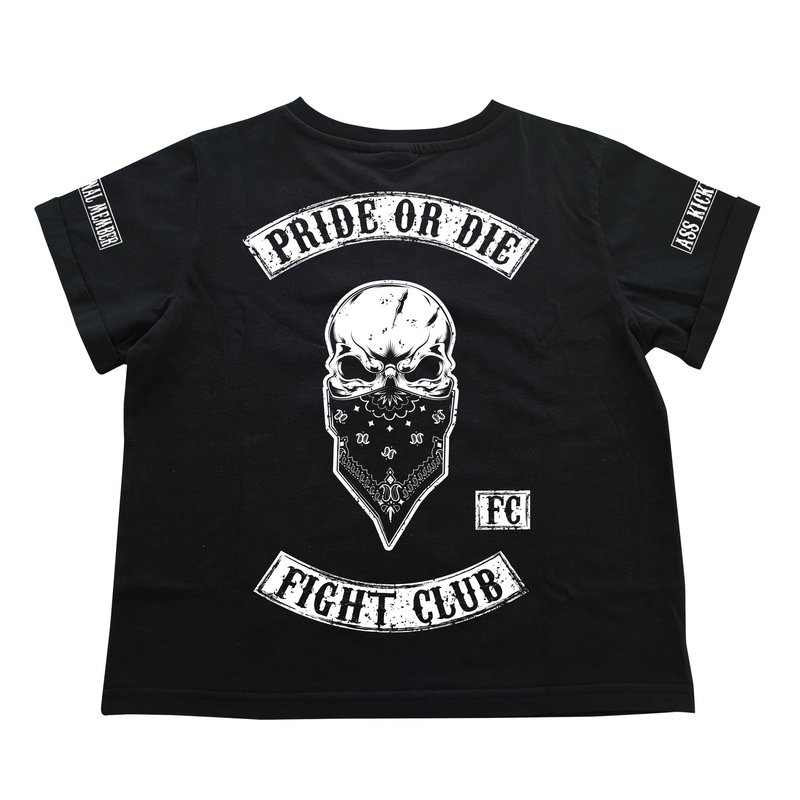 Pride or Die PRiDEorDiE Fight Club Damen T Shirt Schwarz