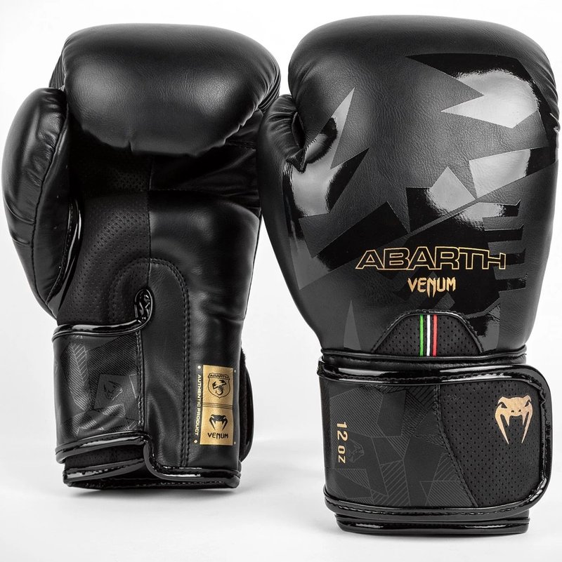 Boxing gloves Venum Abarth #1 black, gold 