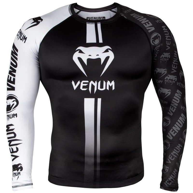 Venum Venum Logos Rash Guards L/S Zwart Wit