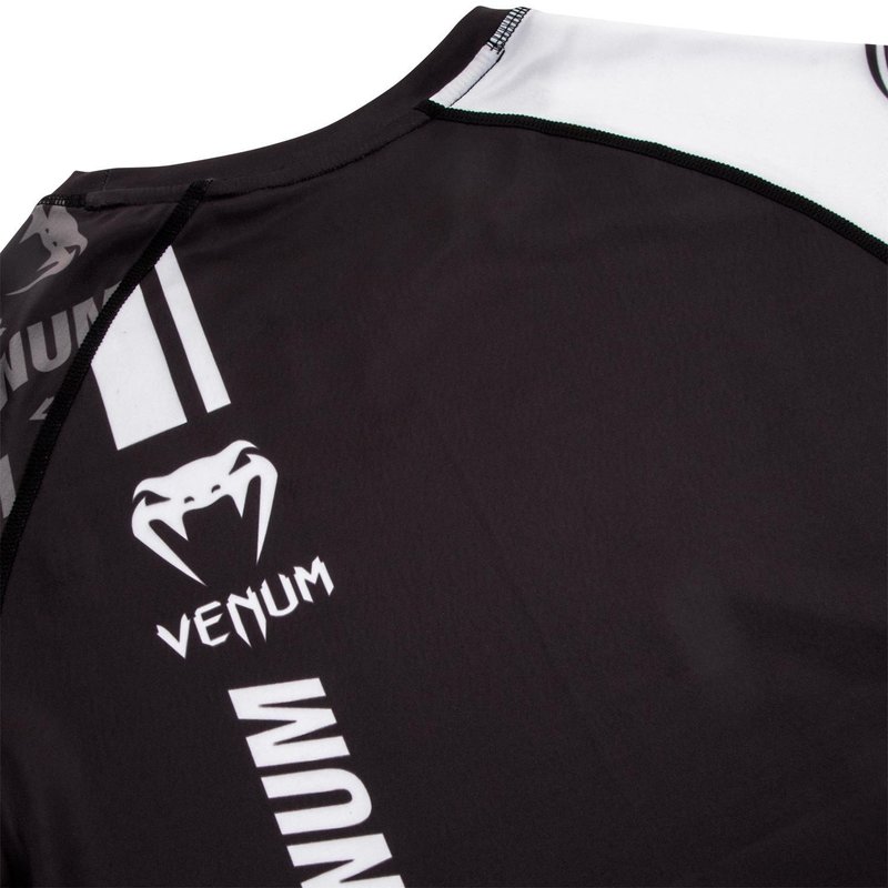 Venum Venum Fightwear Logos Rash Guard L/S Schwarz Weiß