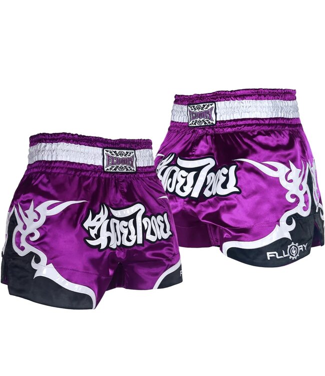Fluory Muay Thai Short Kickboxing Short Tribal Purple