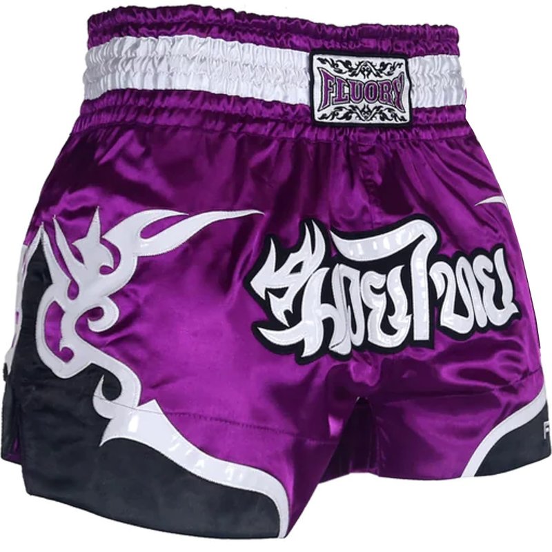 Fluory Fluory Muay Thai Short Kickboxing Short Tribal Purple