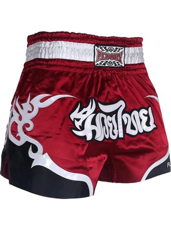 Fluory Fluory Muay Thai Short Kickboks Broek Tribal Wijnrood