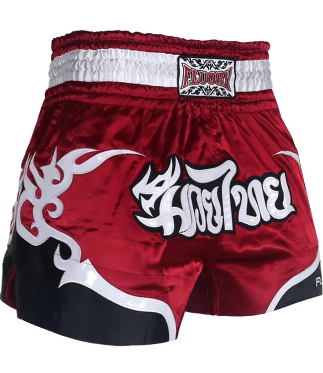 Fluory Fluory Muay Thai Short Kickboxing Short Tribal Wine Red