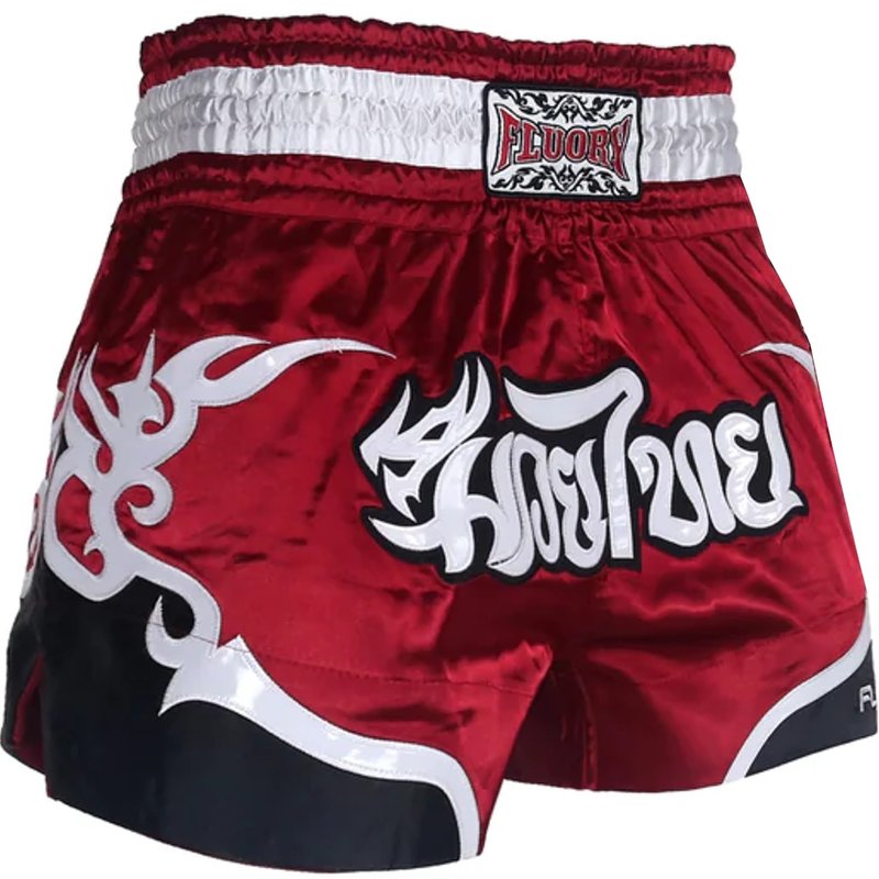 Fluory Fluory Muay Thai Shorts Kickboxhosen Tribal Weinrot