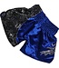 Fluory Muay Thai Short Kickboxing Short Blue Silver MTSF15