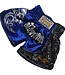 Fluory Muay Thai Short Kickboxing Short Blue Silver MTSF15