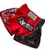Fluory Muay Thai Short Kickboxing Short Red Silver MTSF15
