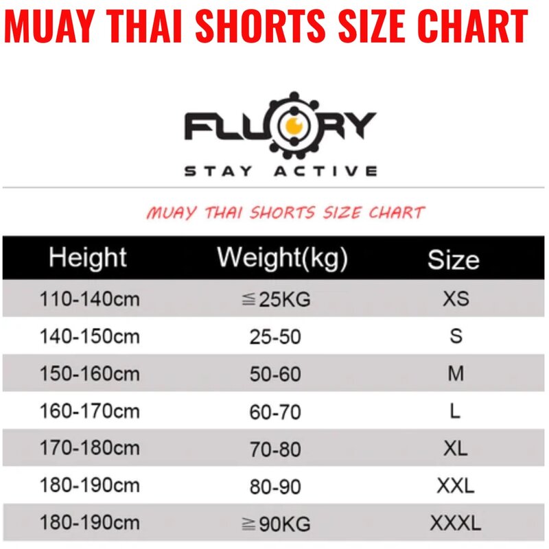 Fluory Fluory Muay Thai Kickboxing Shorts Blauw MTSF64