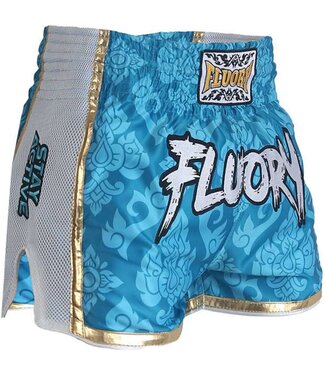 Fluory Fluory Muay Thai Kickboxing Shorts Blauw MTSF64