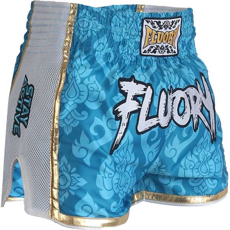 Fluory Fluory Muay Thai Kickboxing Shorts Blauw MTSF64