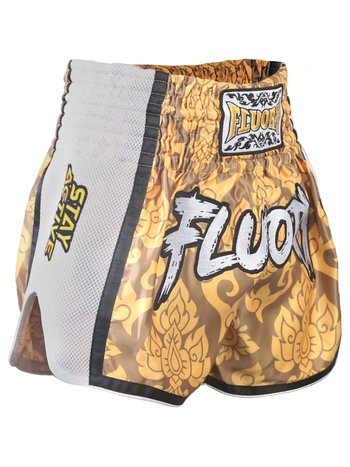 Fluory Fluory Muay Thai Kickboxing Shorts Geel MTSF64